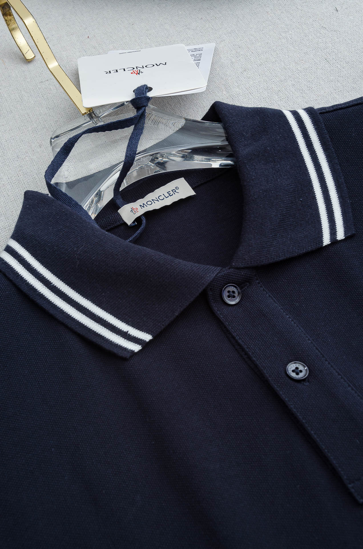 MONCLER蒙口 2026//男士商务休闲纯色翻领短袖POLO衫#客供进口100%珠地棉面料，甄选上等