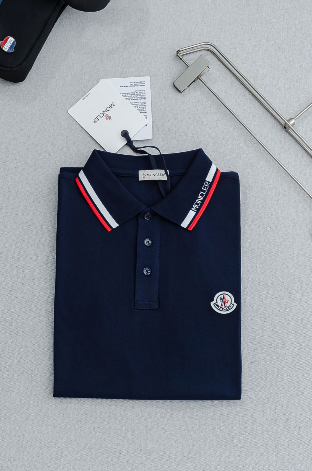 MONCLER蒙口 2026//男士商务休闲纯色翻领短袖POLO衫#客供进口100%珠地棉面料，甄选上等
