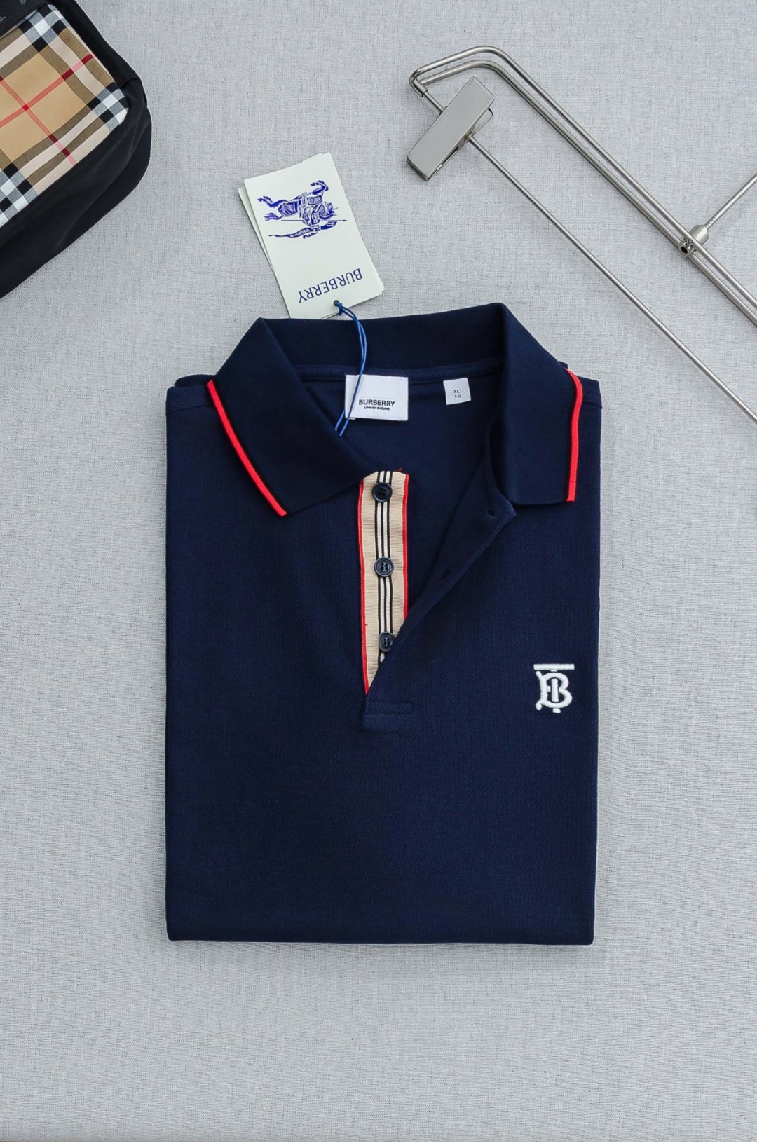 Burberry巴宝莉 2026//男士商务休闲纯色翻领短袖POLO衫#客供进口100%珠地棉面料，甄选