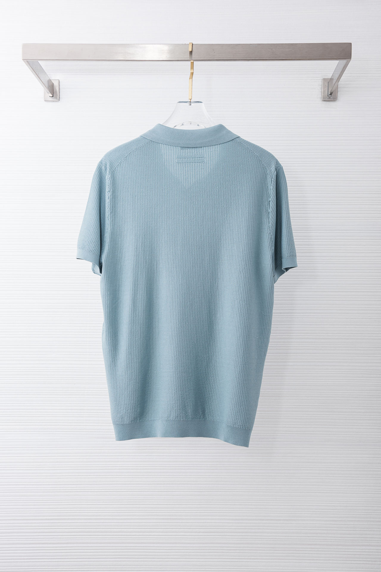 杰尼亚zegna2026春夏新款 桑蚕丝混纺男士针织短袖衫！采用5.5%蚕丝+65.2％莱赛尔天丝+29