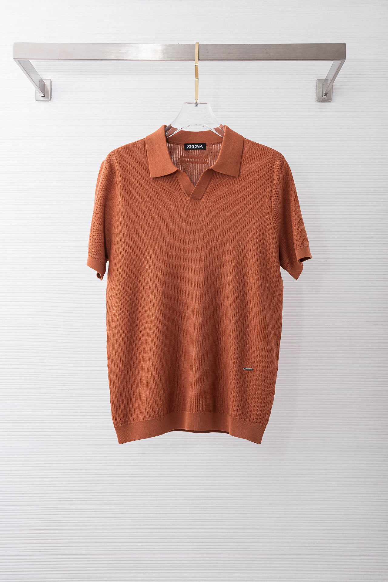 杰尼亚zegna2026春夏新款 桑蚕丝混纺男士针织短袖衫！采用5.5%蚕丝+65.2％莱赛尔天丝+29