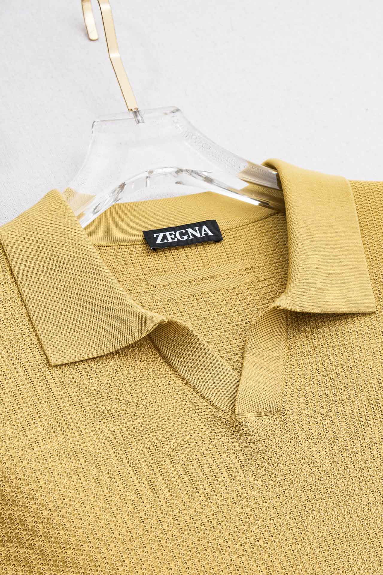 杰尼亚zegna2026春夏新款 桑蚕丝混纺男士针织短袖衫！采用5.5%蚕丝+65.2％莱赛尔天丝+29