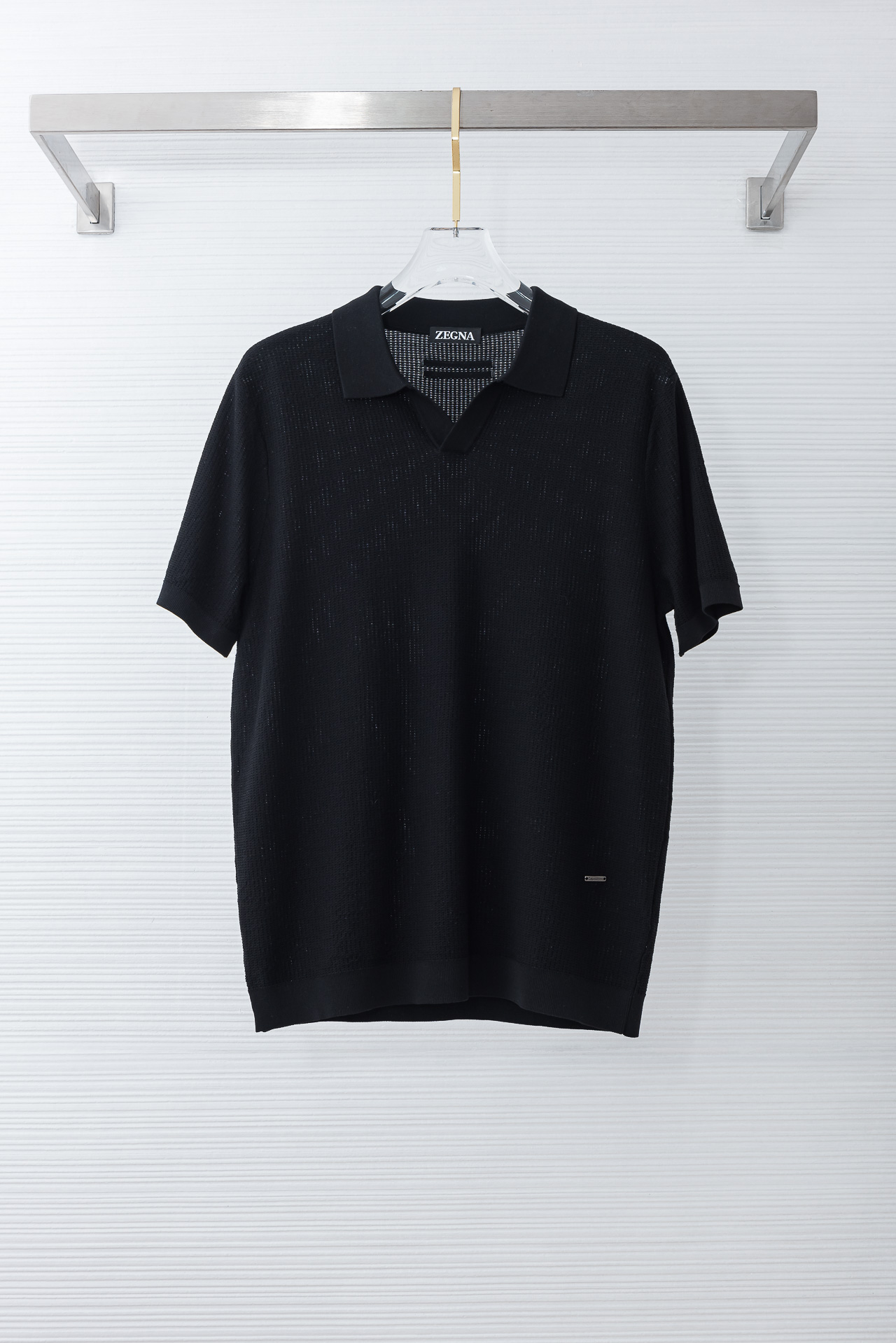 杰尼亚zegna2026春夏新款 桑蚕丝混纺男士针织短袖衫！采用5.5%蚕丝+65.2％莱赛尔天丝+29