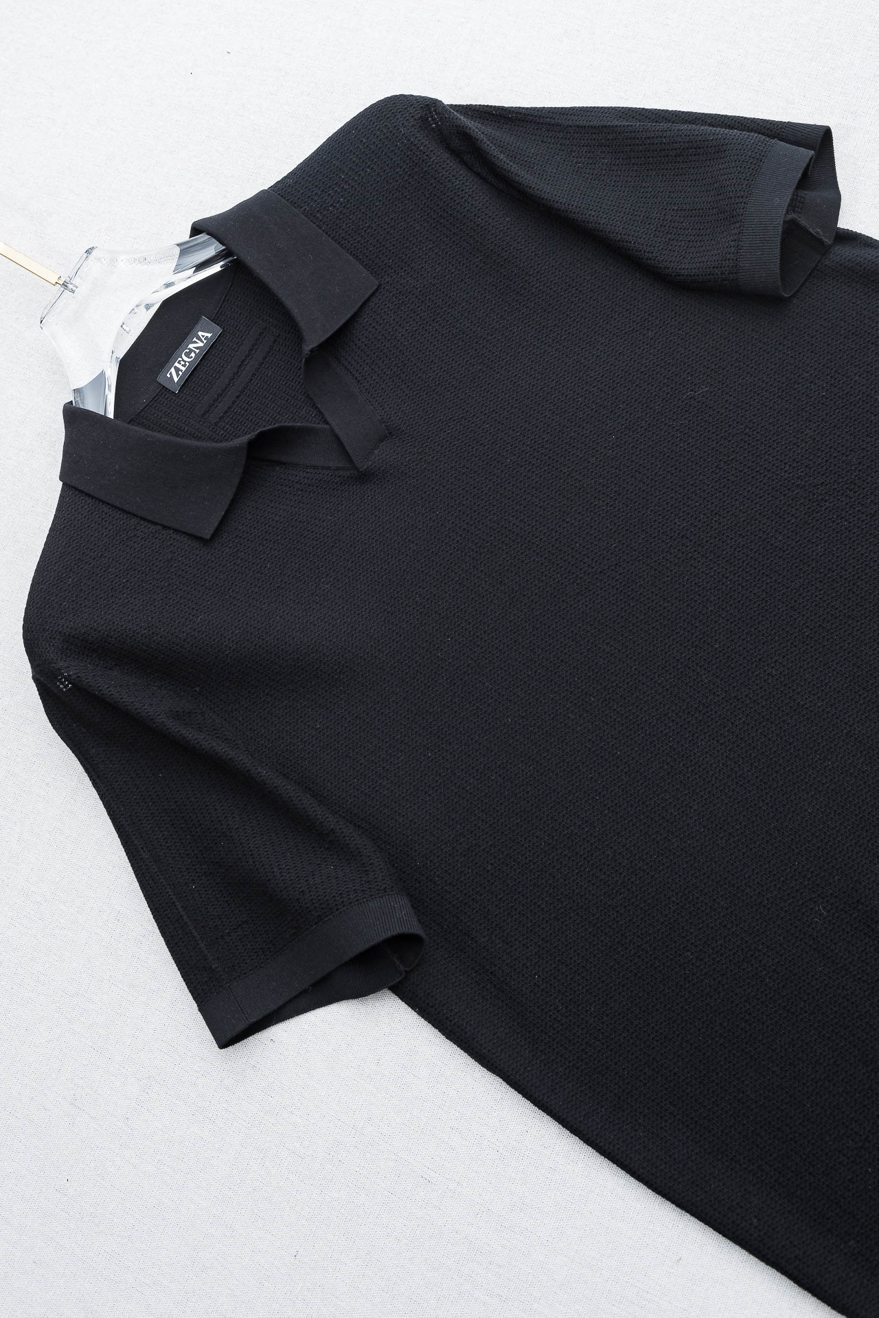 杰尼亚zegna2026春夏新款 桑蚕丝混纺男士针织短袖衫！采用5.5%蚕丝+65.2％莱赛尔天丝+29