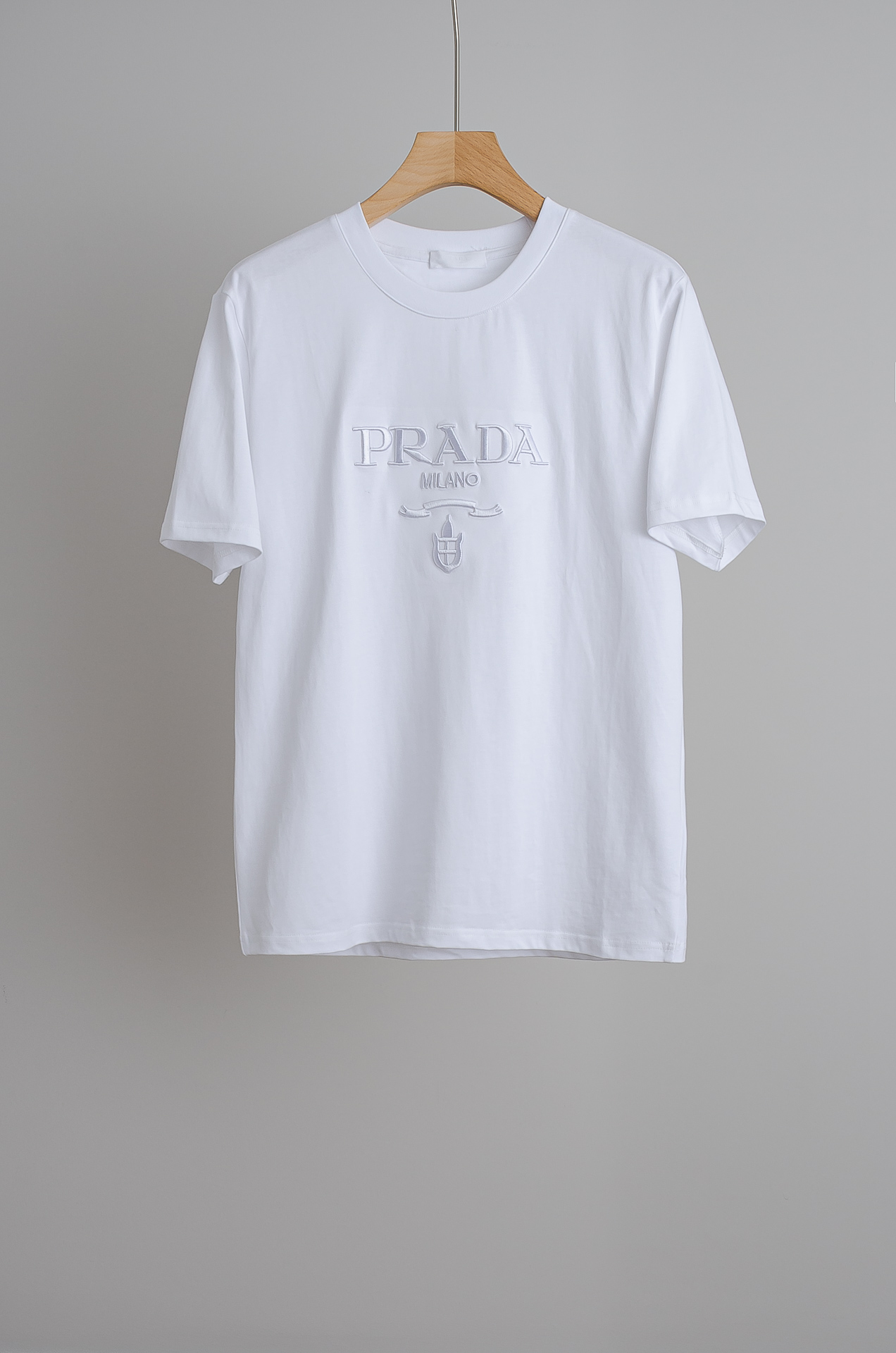 ☀️☀️ Prada普拉达2026SS最新客供进口长绒棉立体剪裁男士圆领短袖T恤衫#定织定染100%长绒