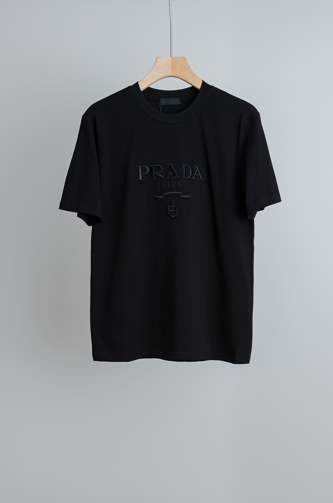 ☀️☀️ Prada普拉达2026SS最新客供进口长绒棉立体剪裁男士圆领短袖T恤衫#定织定染100%长绒