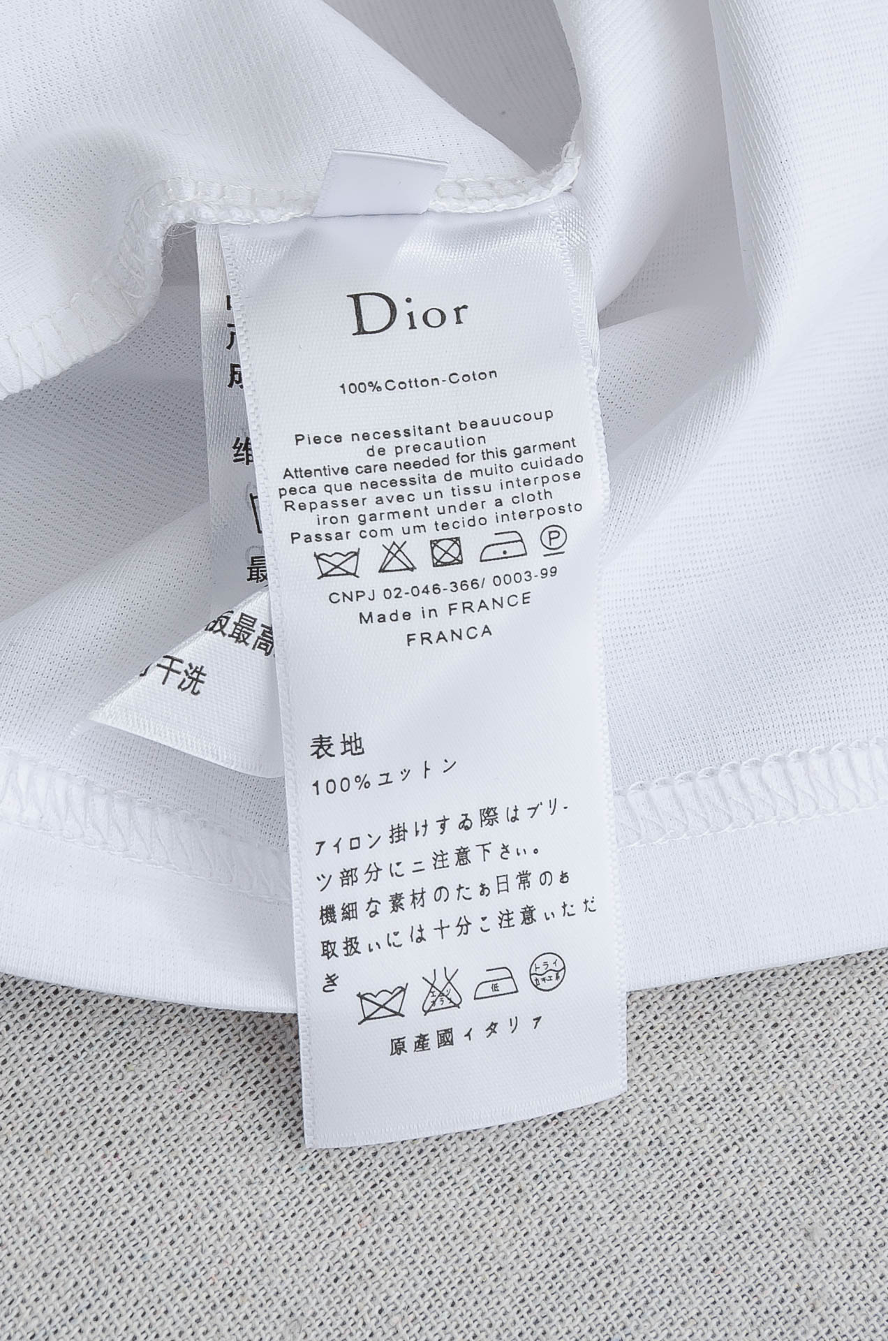 Dior迪奥2026SS最新客供进口长绒棉立体剪裁男士圆领短袖T恤衫#定织定染100%长绒棉，最大程度的