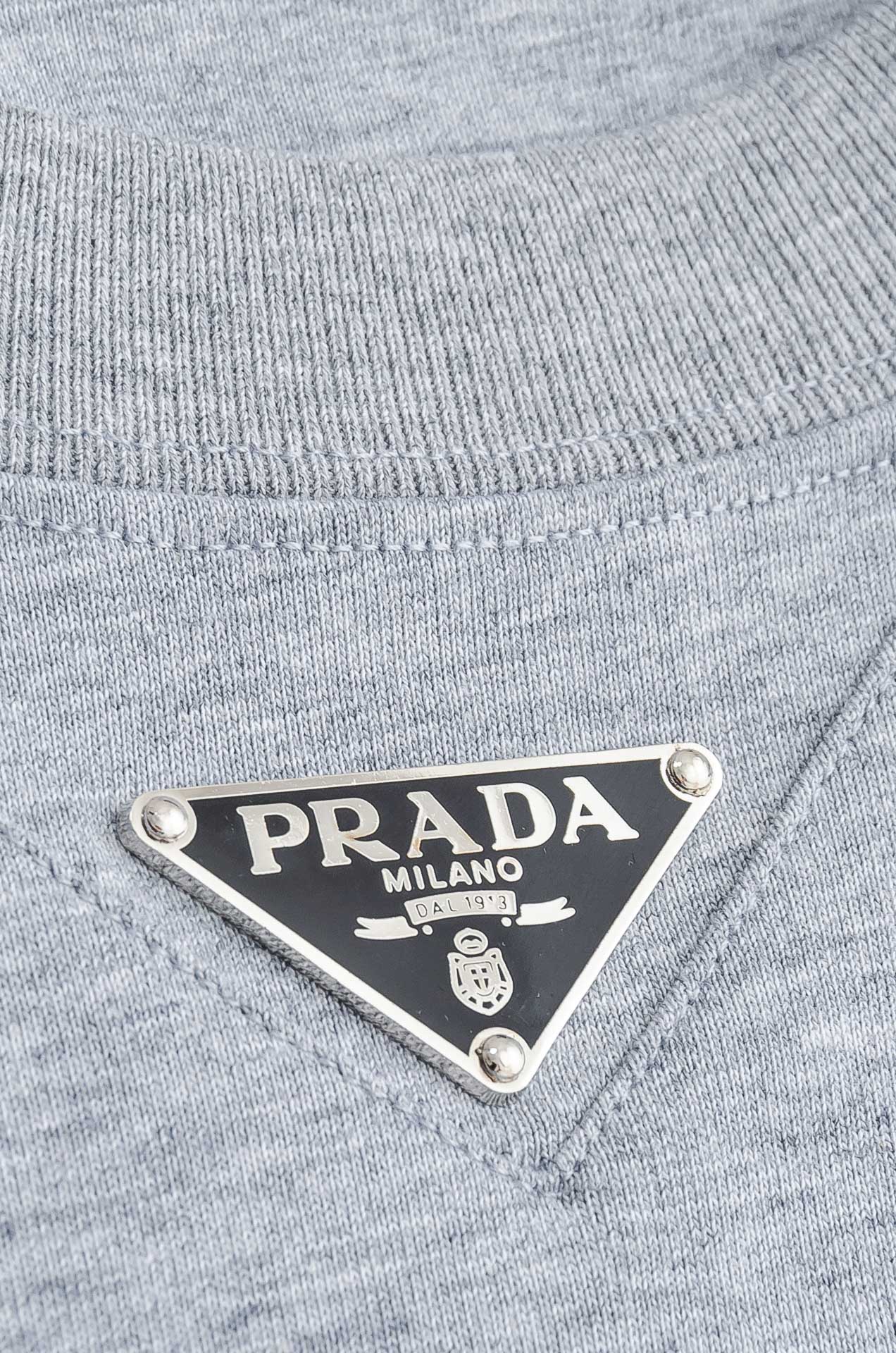 Prada普拉达2026SS最新客供进口长绒棉立体剪裁男士圆领短袖T恤衫#定织定染100%长绒棉，最大程