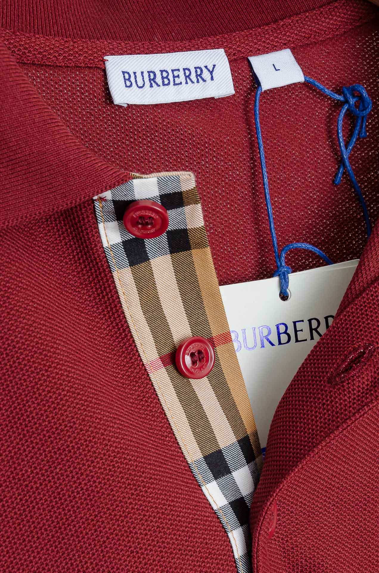 . ☀️☀️ Burberry2026//男士商务休闲纯色翻领短袖POLO衫#客供进口100%珠地棉面料