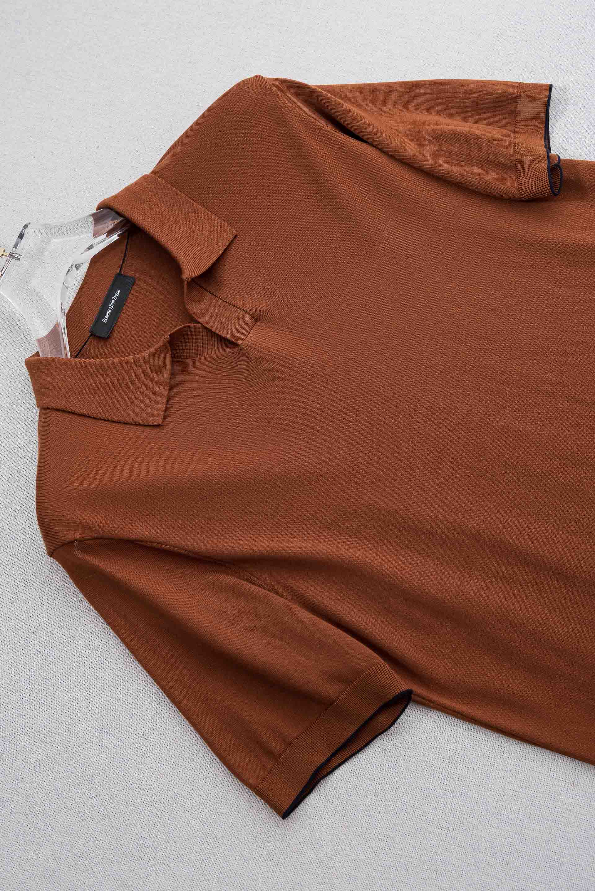 Ze*gna杰尼*亚2026ss春夏最新男士经典标徽休闲翻领短袖针织衫！一款融合了精湛工艺与高端材质的时