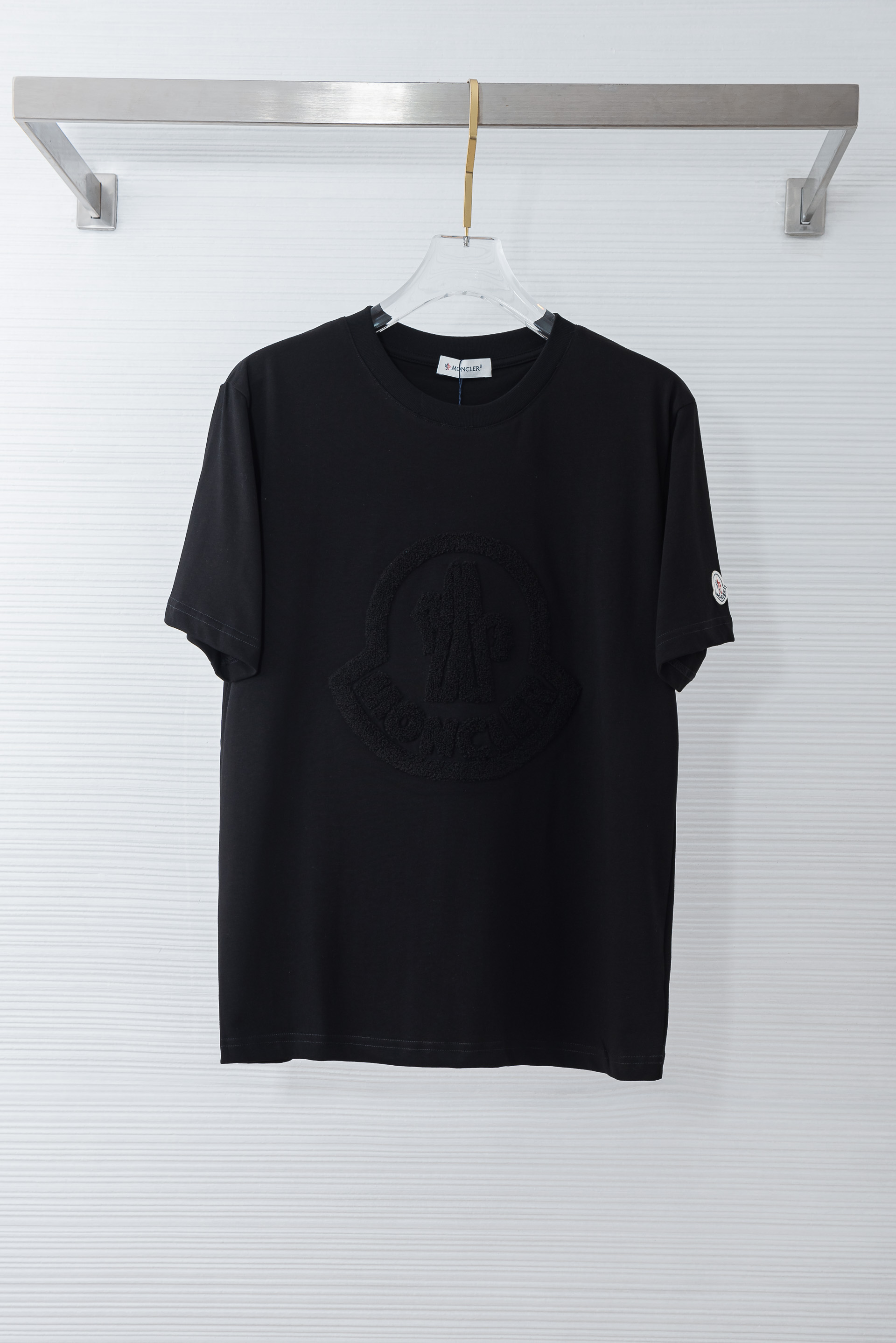 MONC*LER蒙*口2026SS最新客供进口长绒棉立体剪裁男士圆领短袖T恤衫#定织定染100%长绒棉，
