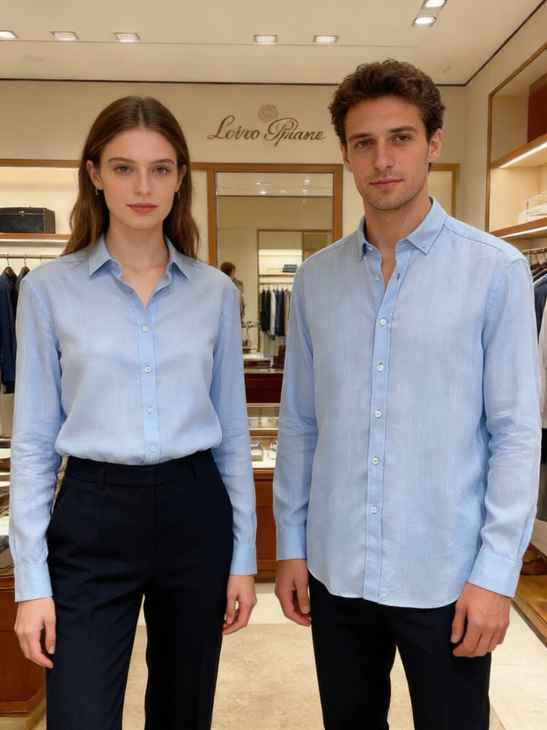 loro Piana 男士2026简约商务休闲长袖衬衫#非常适合追求品质的男士！奢华亚麻面料，亚麻被誉为