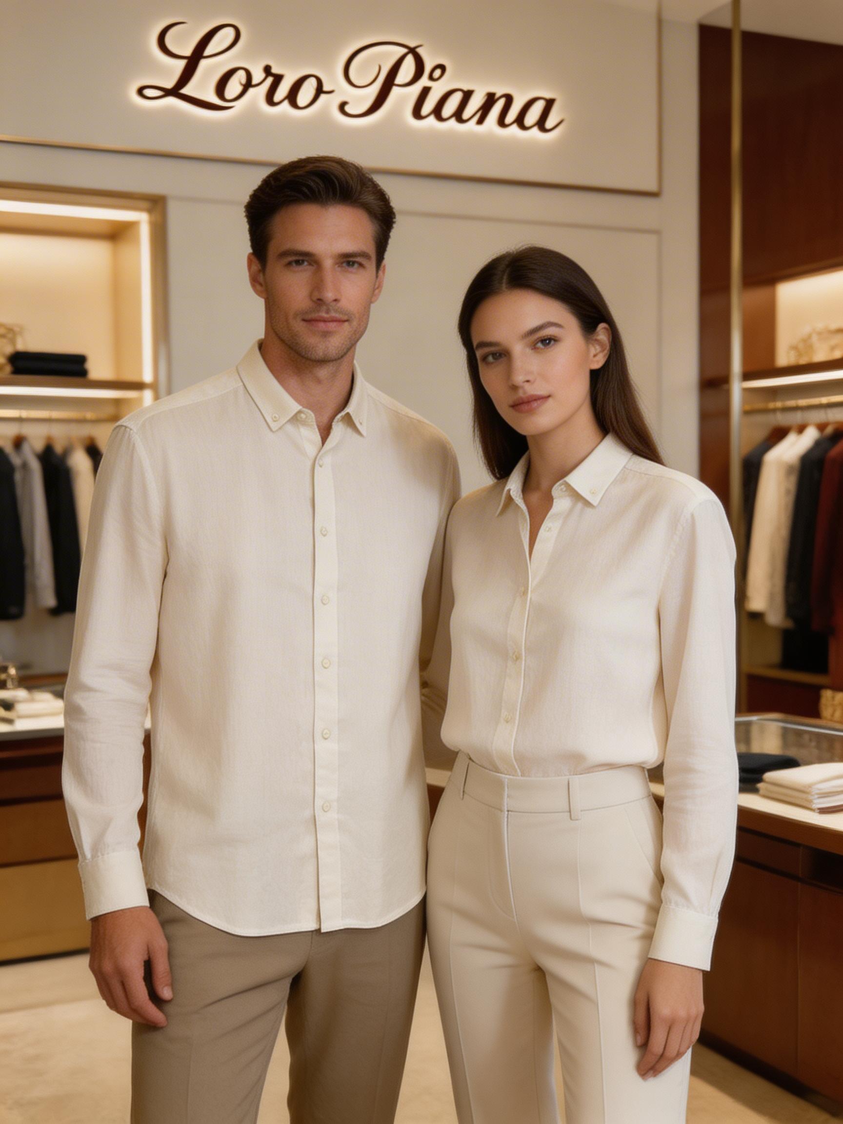 loro Piana 男士2026简约商务休闲长袖衬衫#非常适合追求品质的男士！奢华亚麻面料，亚麻被誉为