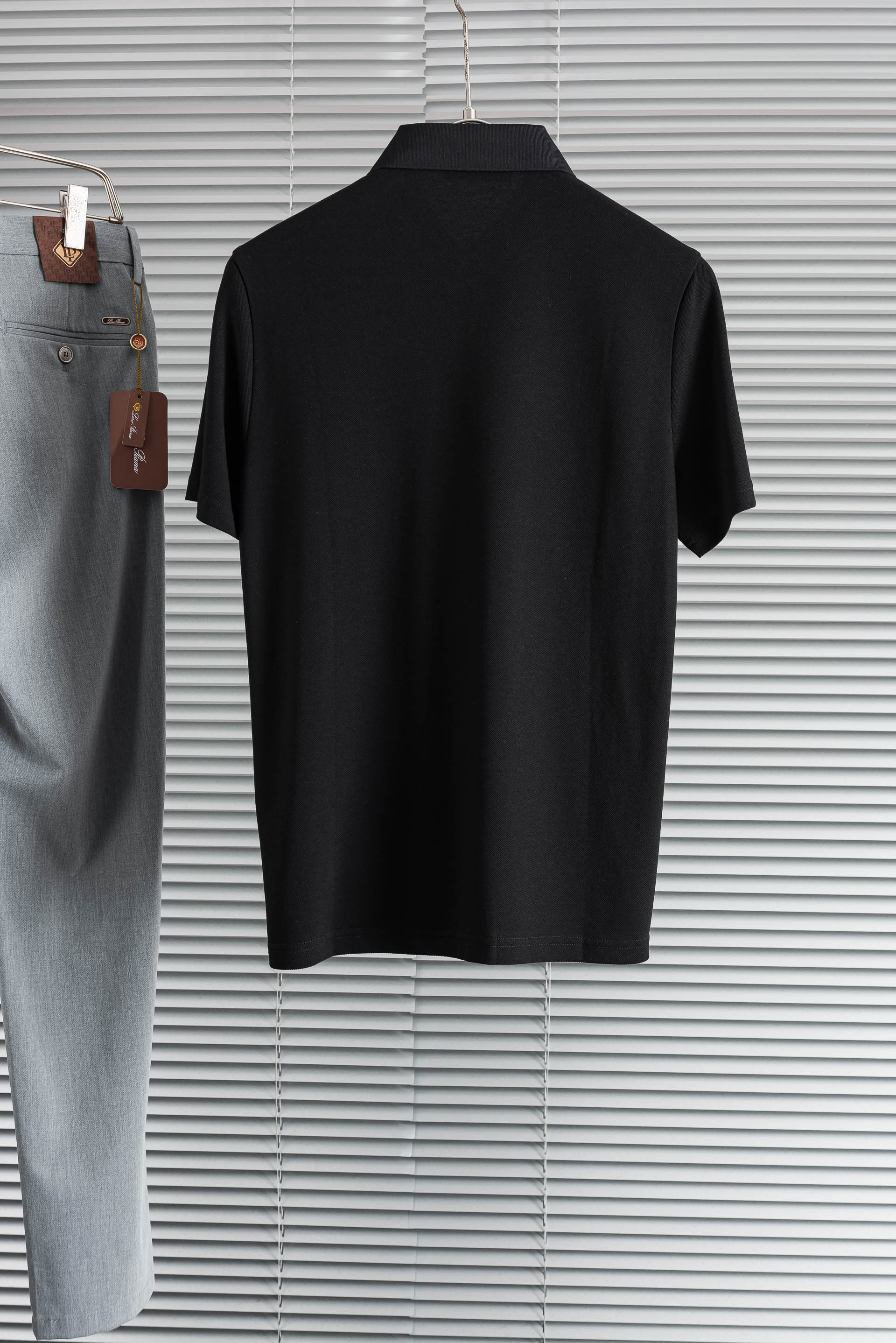 Loro Piana2026SS客供精梳棉+再生纤维素纤维网眼珠地丝光处理丝滑透气凉爽定织翻领男士商务休 Loro Piana2026SS客供精梳棉+再生纤维素纤维网眼珠地丝光处理丝滑透气凉爽定织翻领男士商务休