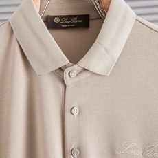 Loro Piana2026SS客供精梳棉+再生纤维素纤维网眼珠地丝光处理丝滑透气凉爽定织翻领男士商务休 Loro Piana2026SS客供精梳棉+再生纤维素纤维网眼珠地丝光处理丝滑透气凉爽定织翻领男士商务休