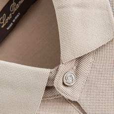 Loro Piana2026SS客供精梳棉+再生纤维素纤维网眼珠地丝光处理丝滑透气凉爽定织翻领男士商务休 Loro Piana2026SS客供精梳棉+再生纤维素纤维网眼珠地丝光处理丝滑透气凉爽定织翻领男士商务休