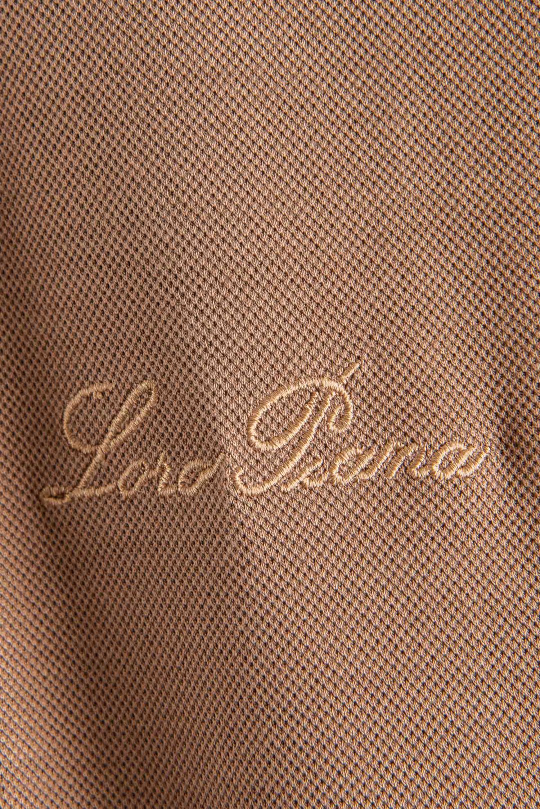 Loro Piana2026SS客供精梳棉+再生纤维素纤维网眼珠地丝光处理丝滑透气凉爽定织翻领男士商务休