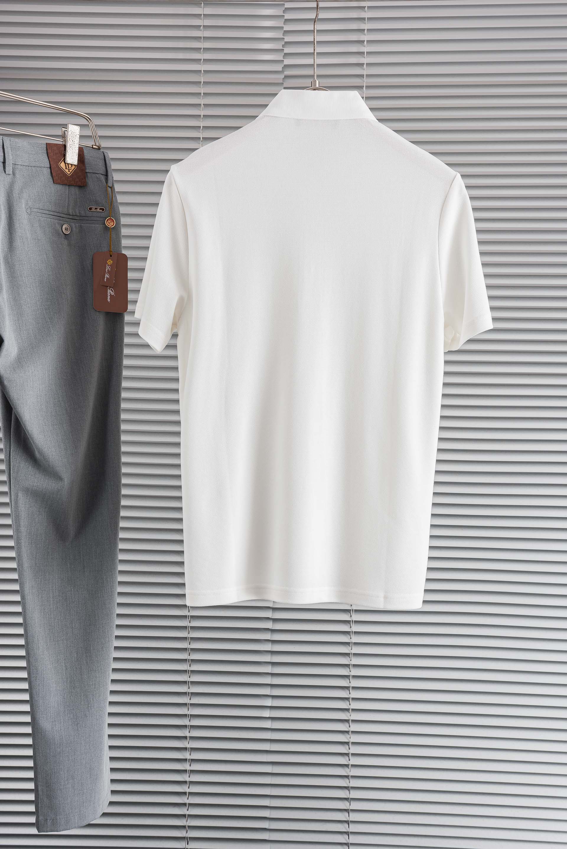 Loro Piana2026SS客供精梳棉+再生纤维素纤维网眼珠地丝光处理丝滑透气凉爽定织翻领男士商务休 Loro Piana2026SS客供精梳棉+再生纤维素纤维网眼珠地丝光处理丝滑透气凉爽定织翻领男士商务休