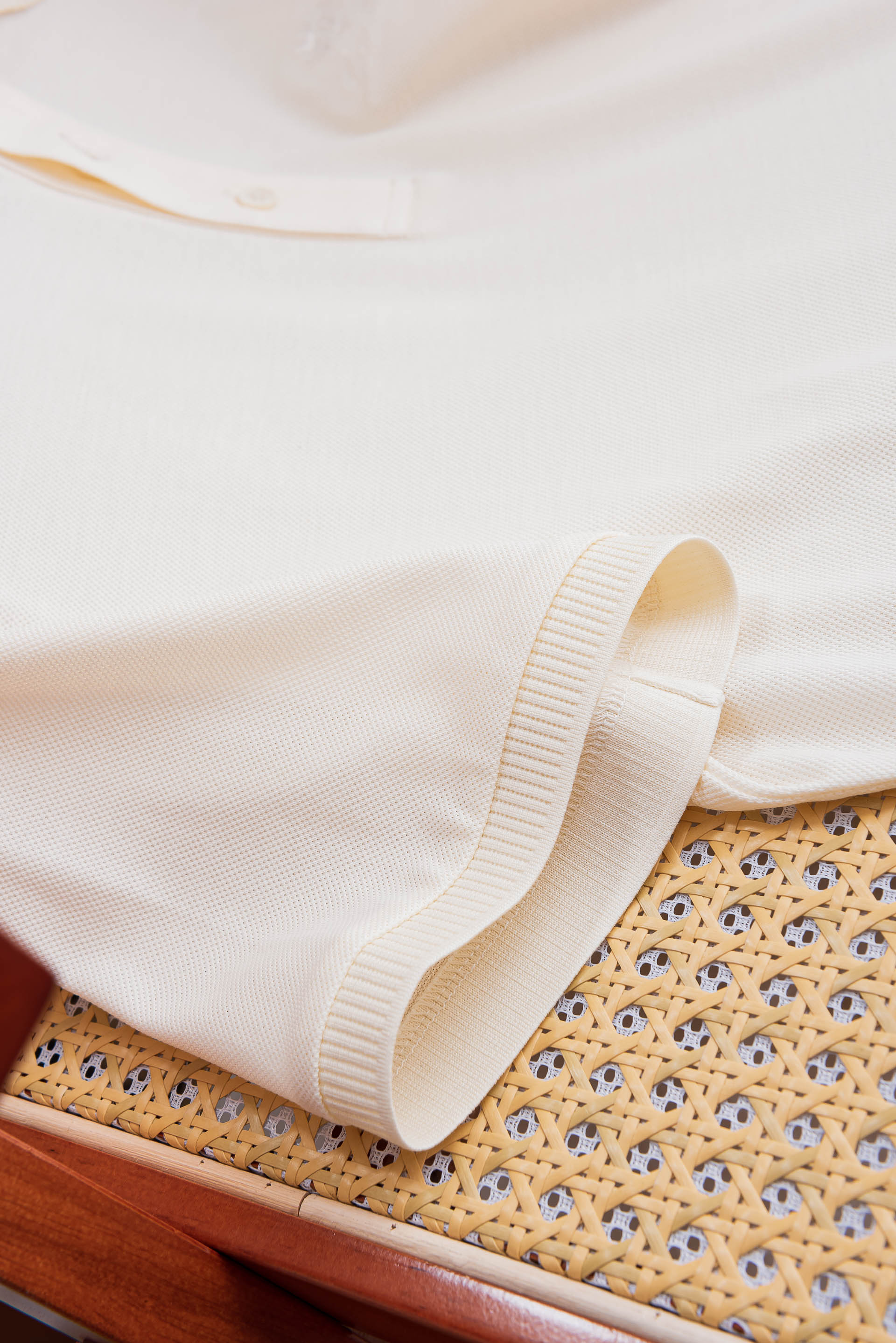 ☀️☀️ Loro Piana2026SS客供精梳棉+天丝纤维网眼珠地丝光处理丝滑透气凉爽定织翻领男士商