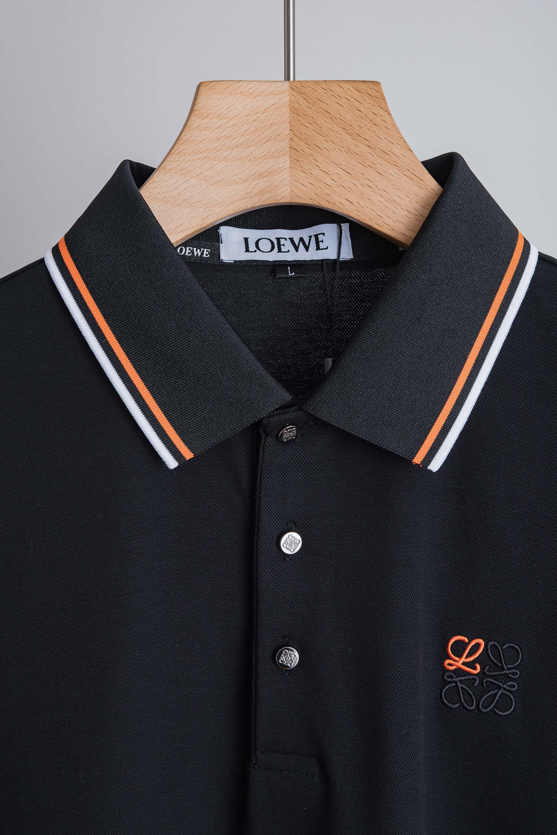 ☀️☀️loewe2026ss最新男士商务休闲纯色翻领短袖POLO衫#客供进口100%珠地棉面料，甄选上