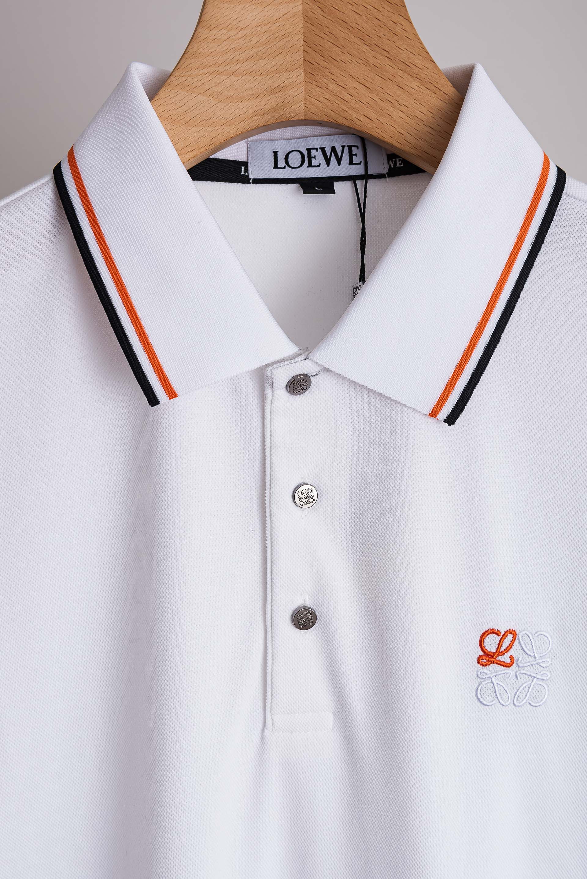 ☀️☀️loewe2026ss最新男士商务休闲纯色翻领短袖POLO衫#客供进口100%珠地棉面料，甄选上