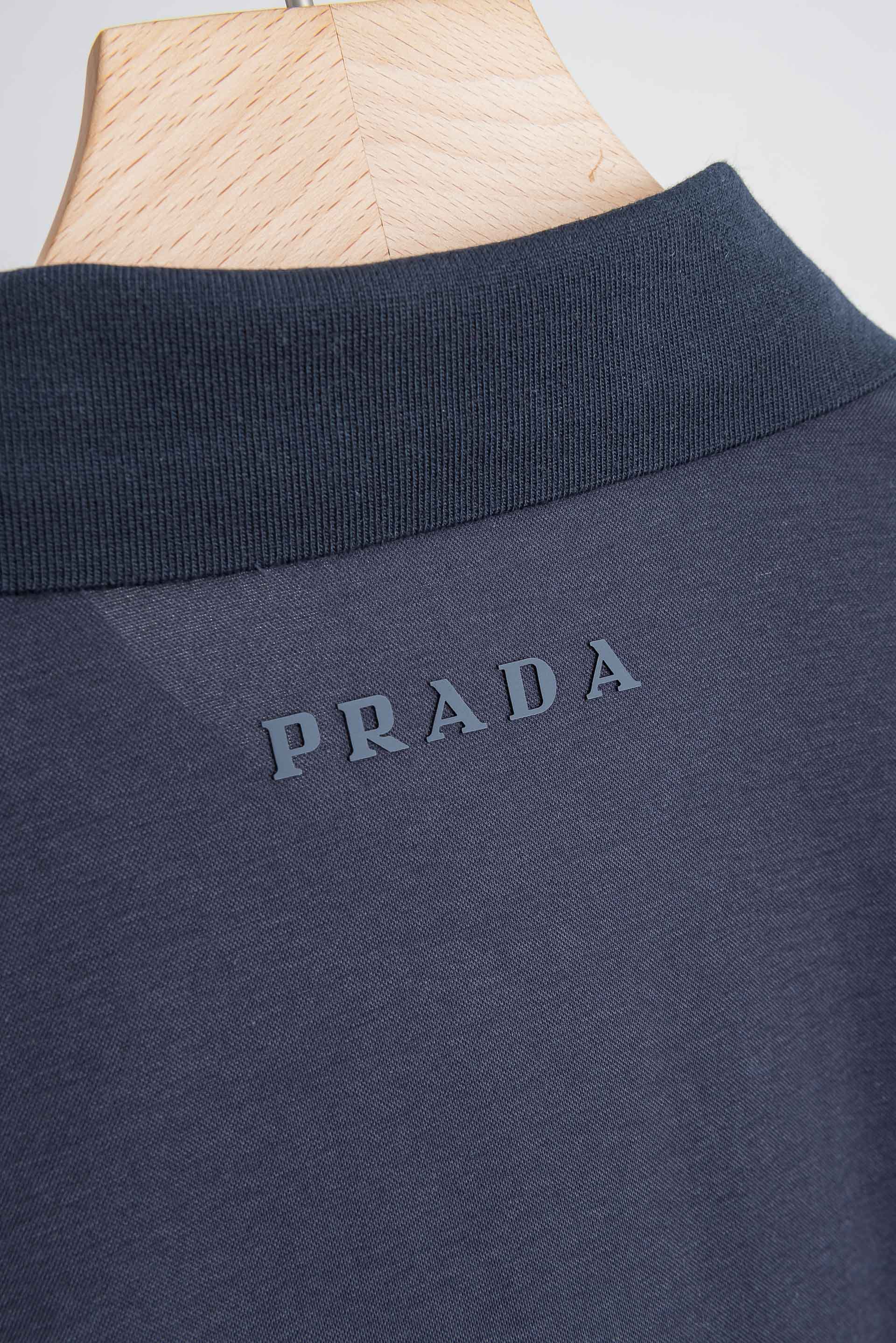 ☀️☀️ Prada 2026ss最新男士商务休闲纯色翻领短袖POLO衫#客供进口100%珠地棉面料，甄