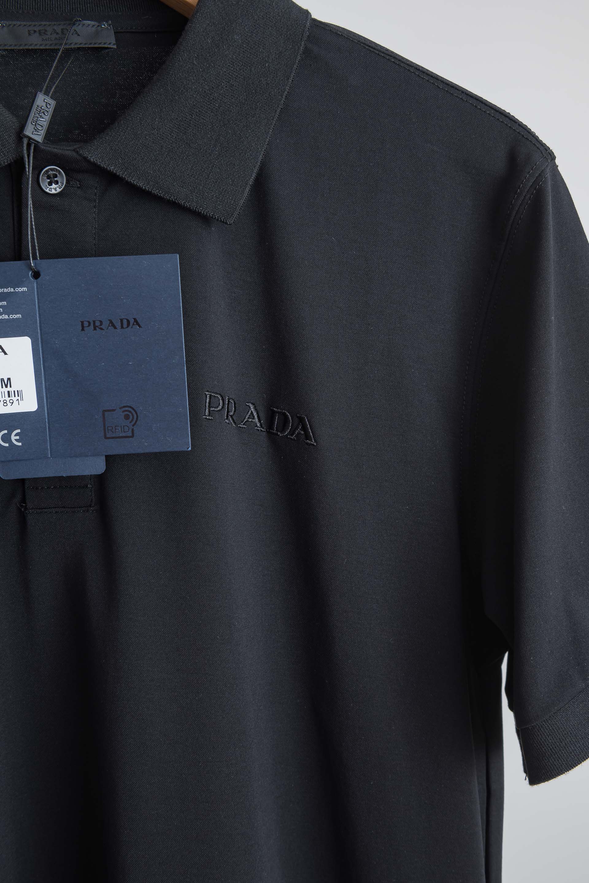 ☀️☀️ Prada 2026ss最新男士商务休闲纯色翻领短袖POLO衫#客供进口100%珠地棉面料，甄