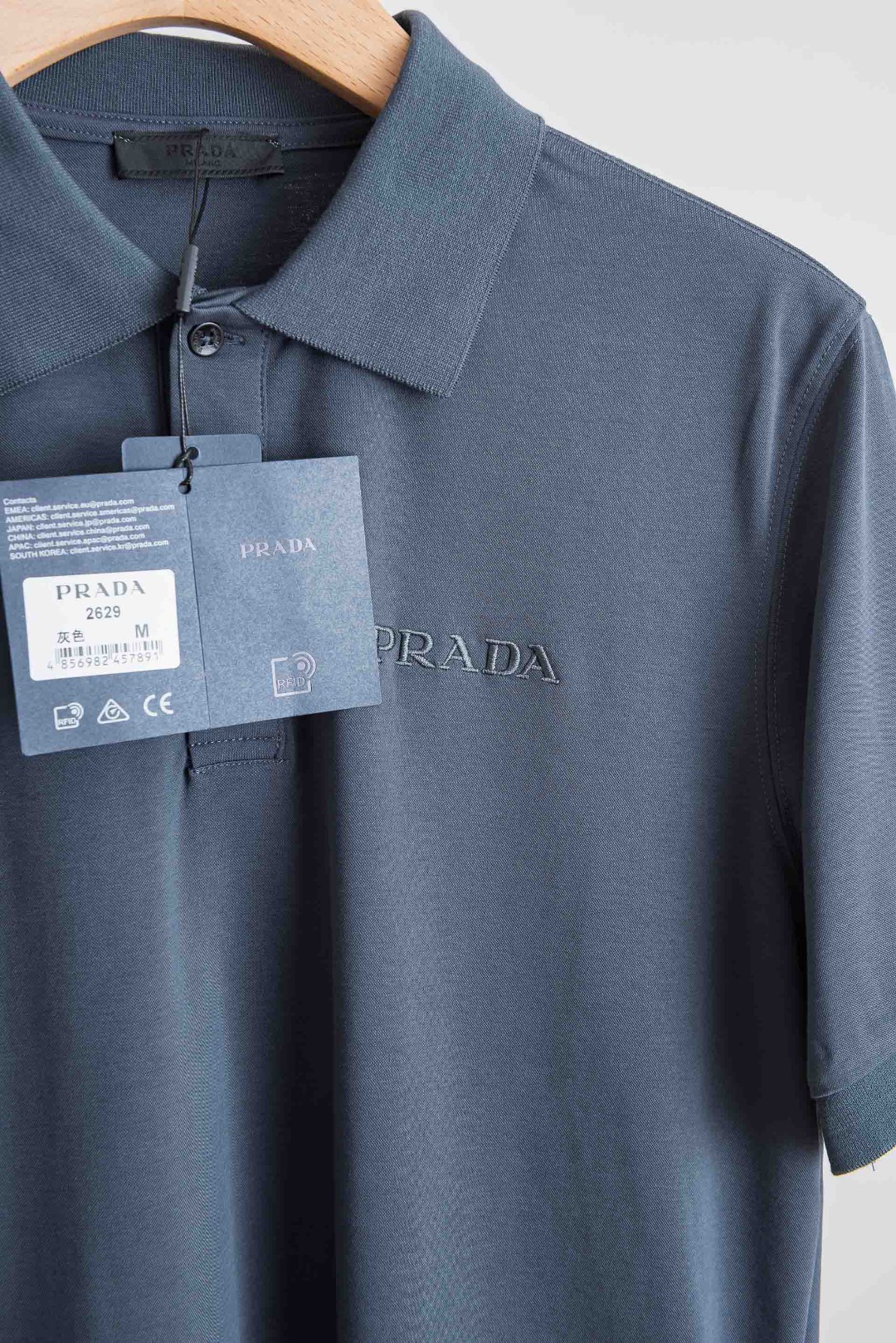 ☀️☀️ Prada 2026ss最新男士商务休闲纯色翻领短袖POLO衫#客供进口100%珠地棉面料，甄