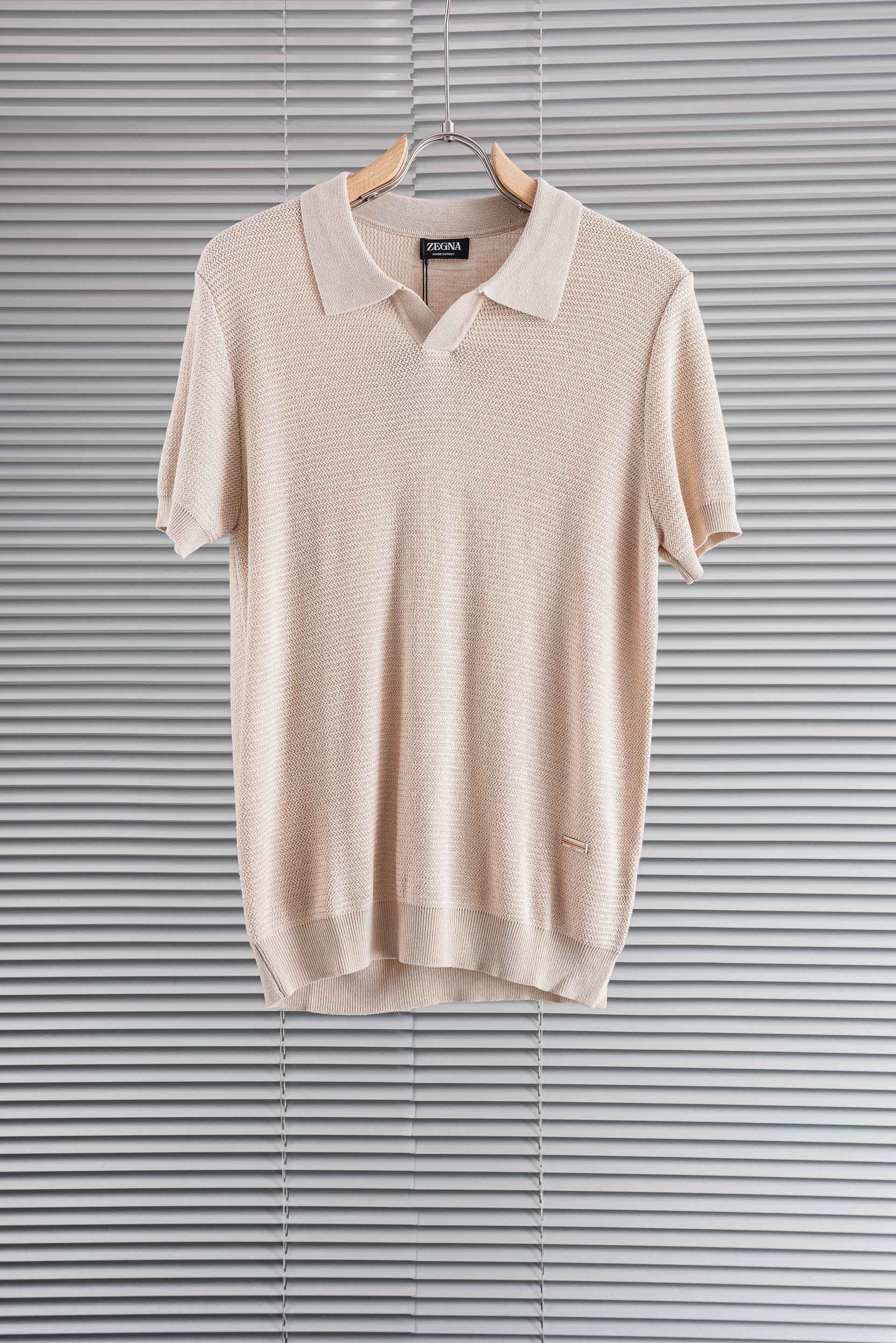 zegna2026ss最新海鸥领针织短袖！客供进口亚麻➕天丝混纺被誉为会呼吸的面料👍🏻精选客供面料亚麻+