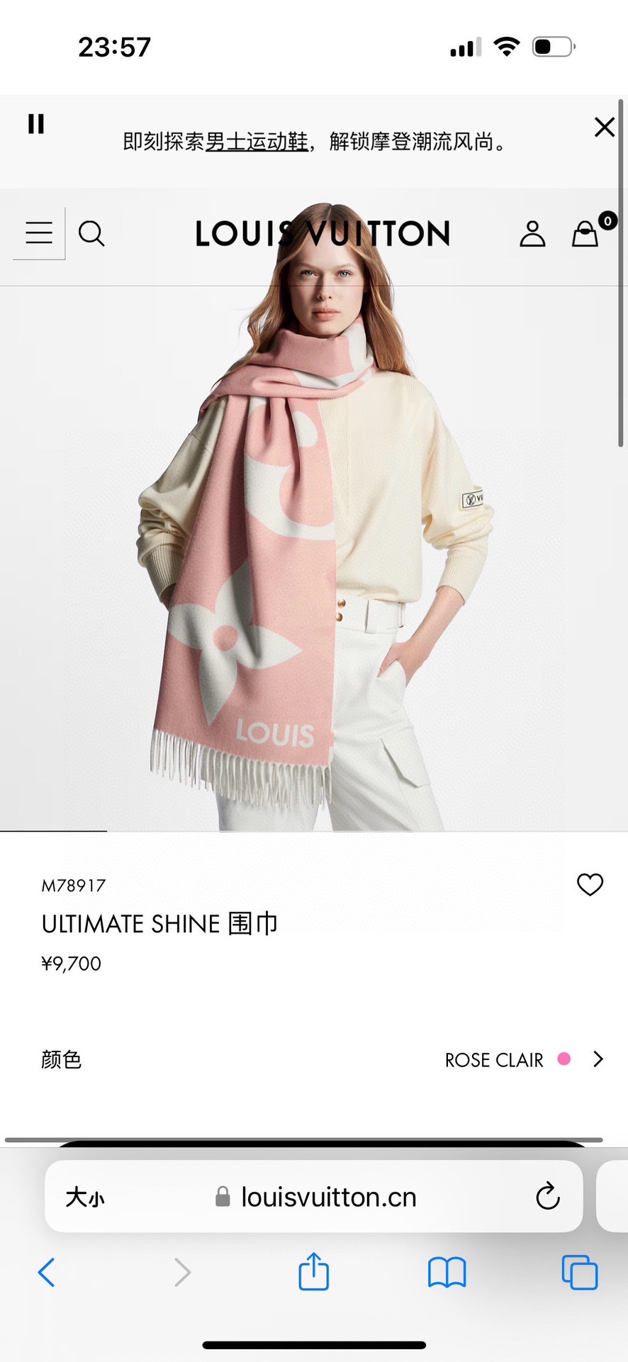 TheUltimateShine围巾取材山羊绒桑蚕丝和纱线混纺焕新Ultimate围巾的经典设计大号Mo