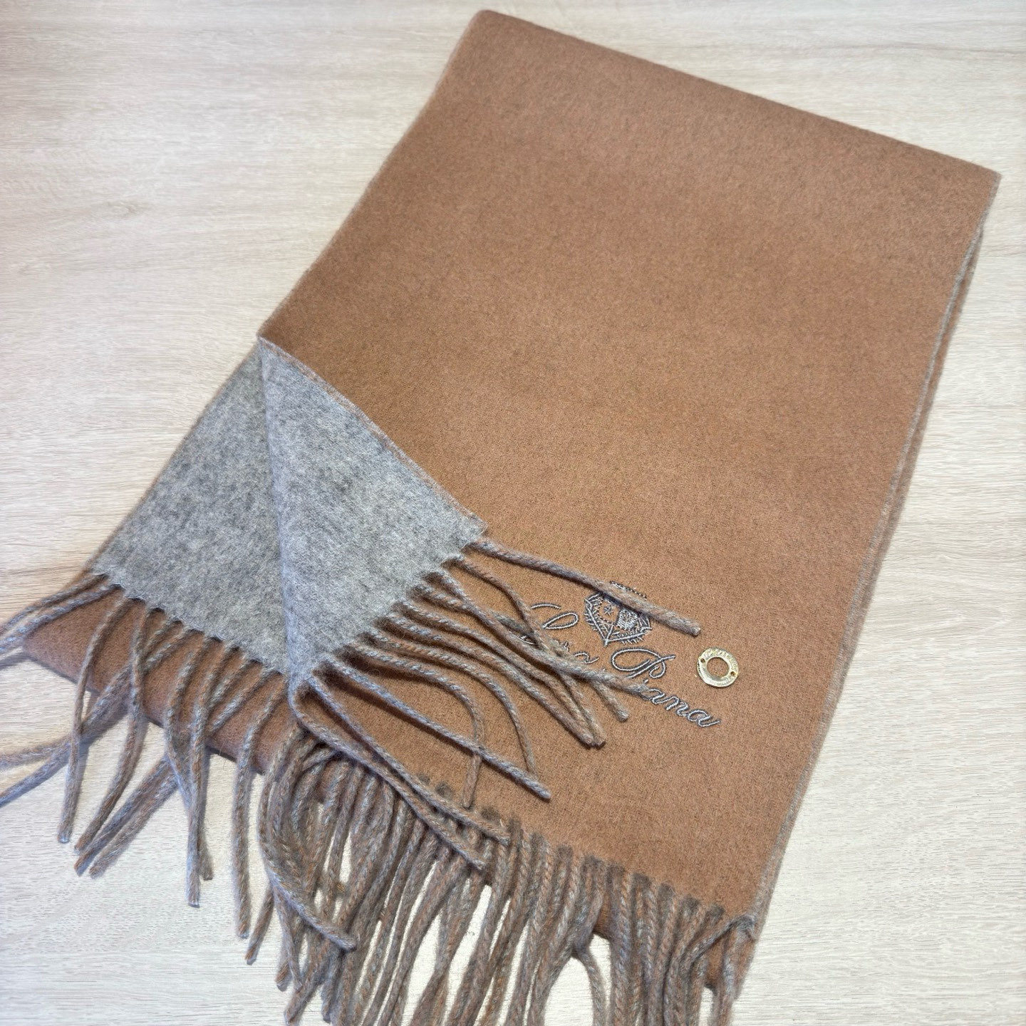 Luxurious Loro Piana Double-Colored Wool Scarf for Autumn in Noyoya, 263. - 图片 5