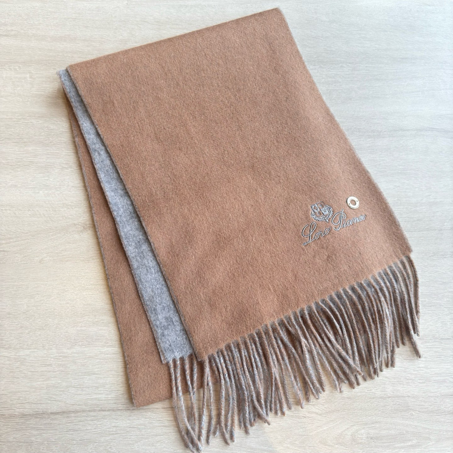 Luxurious Loro Piana Double-Colored Wool Scarf for Autumn in Noyoya, 263. - 图片 3