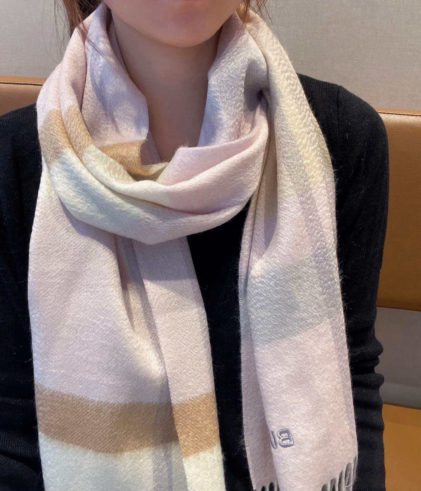 New Burberry Barborie Heavy-Foiled Wool Scarf: Stunning, Simple, and Elegant Design