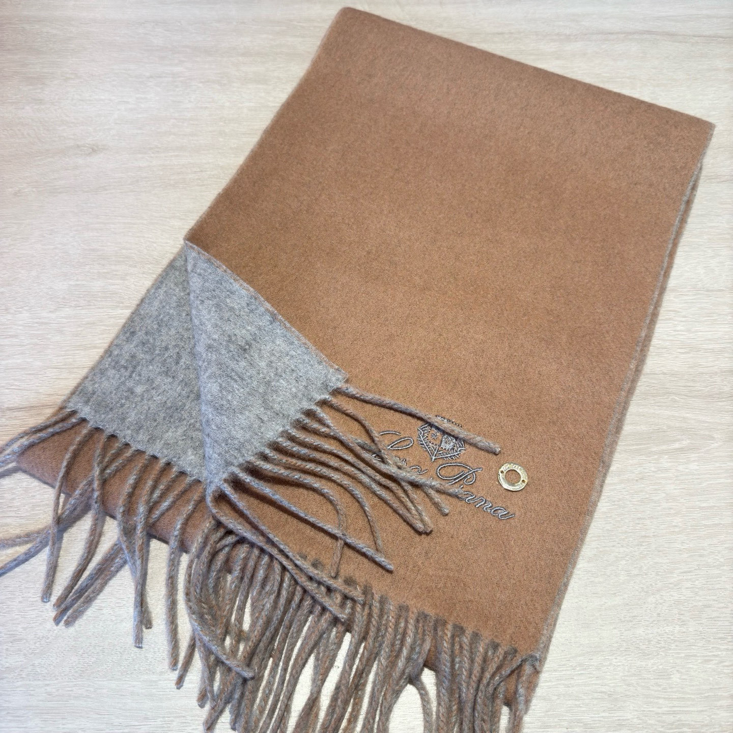 “New Loro Piana Noyoya Autumn Scarf: Double-Colored 100% Wool, 30*180 cm” - 图片 5