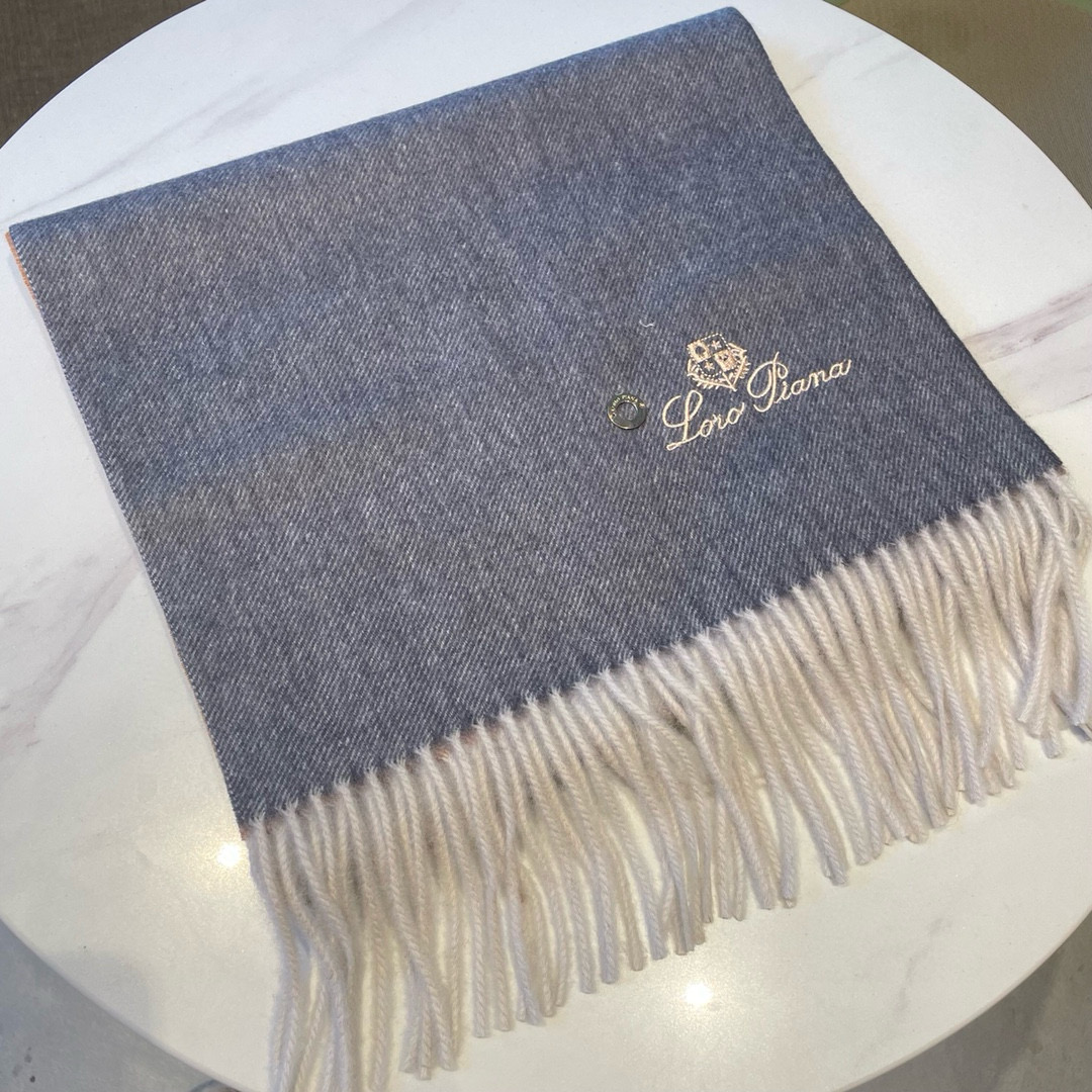 Luxurious Loro Piana Scarf Collection: High-Quality Wool, Timeless Elegance, 35*190 cm, Albas Goat Wool. - 图片 3