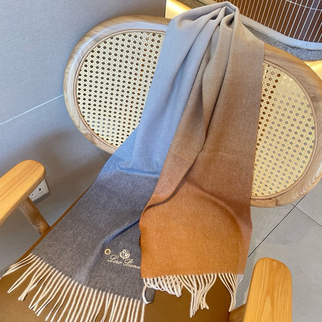 Luxurious Loro Piana Scarf Collection: High-Quality Wool, Timeless Elegance, 35*190 cm, Albas Goat Wool. - 图片 9