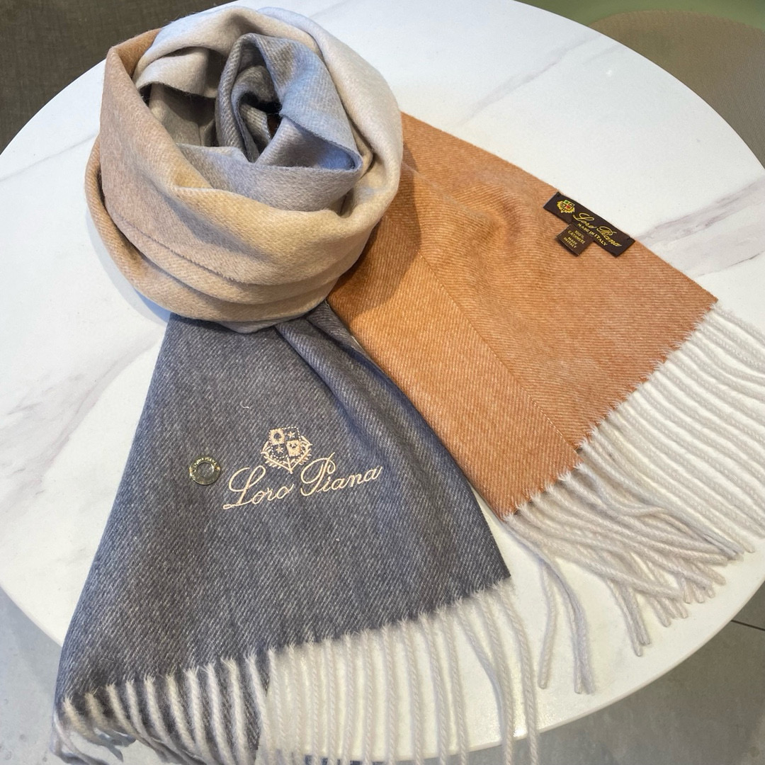 Luxurious Loro Piana Scarf Collection: High-Quality Wool, Timeless Elegance, 35*190 cm, Albas Goat Wool. - 图片 8