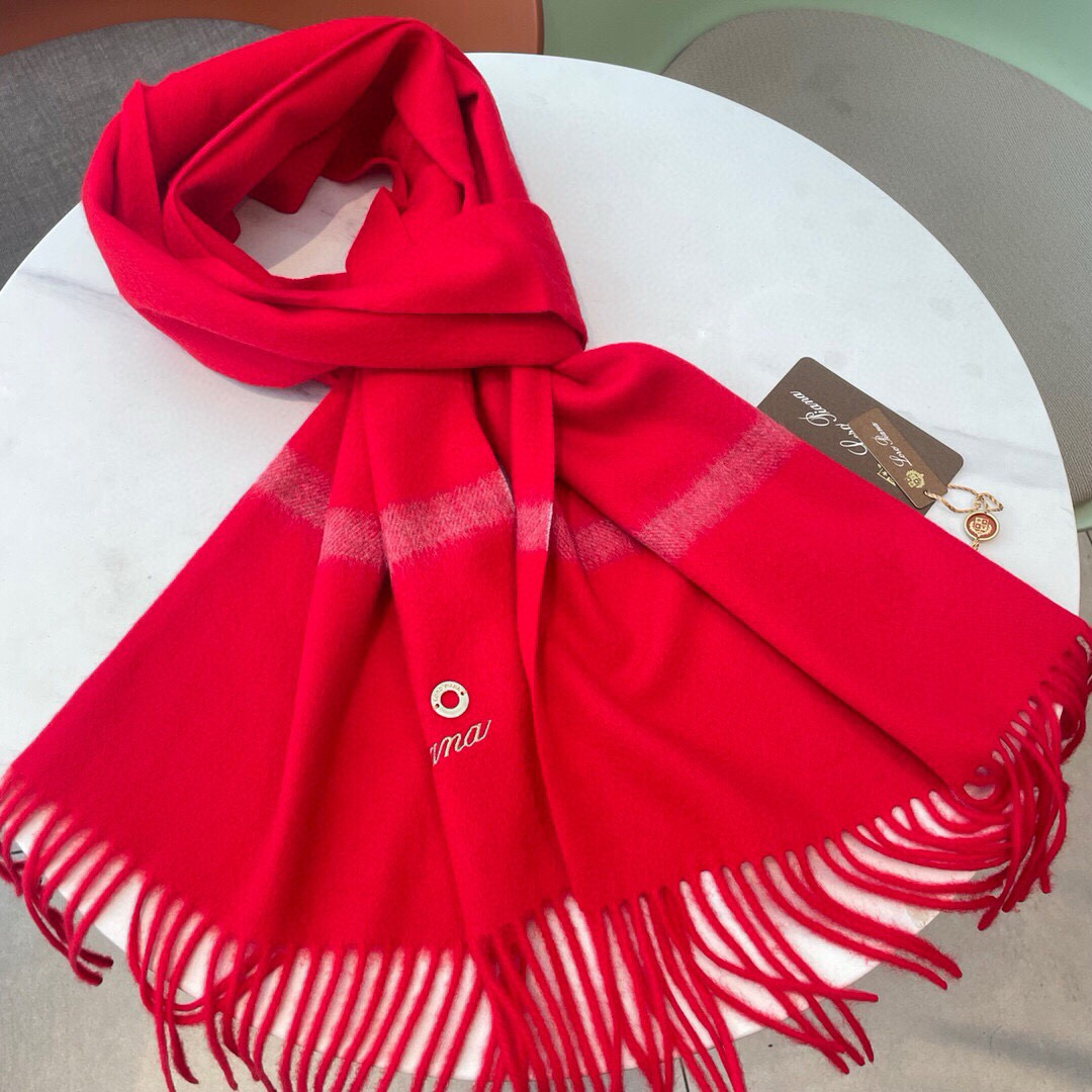 Luxurious Loro Piana Wool Scarf with Water-Coated High-Level Details - 图片 8