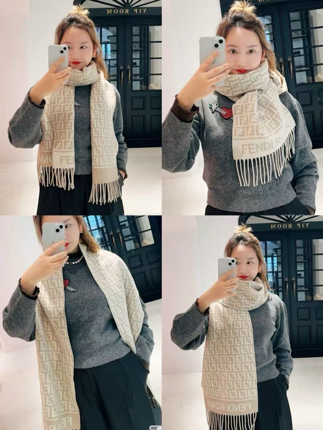 🆕Fendi羊绒围巾，从未失望过，今年秋冬第一条‼️ 出口的渠道订单‼️老盆还是见一条收一条 裸色系高级