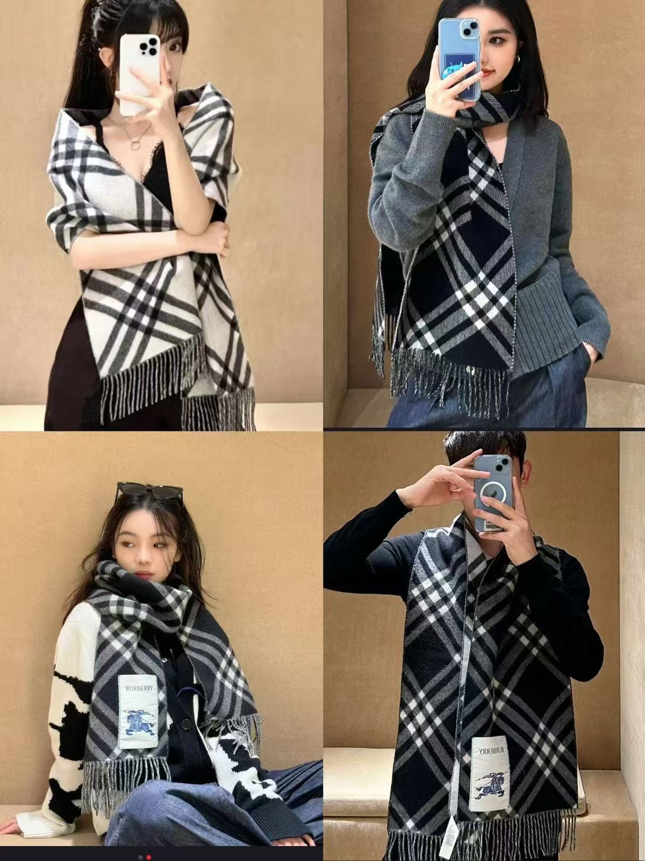 🆕Burberry新款苏格兰格纹羊绒围巾，继全智贤带火的格纹款围巾之后，Bur又一款力作上市，Burbe