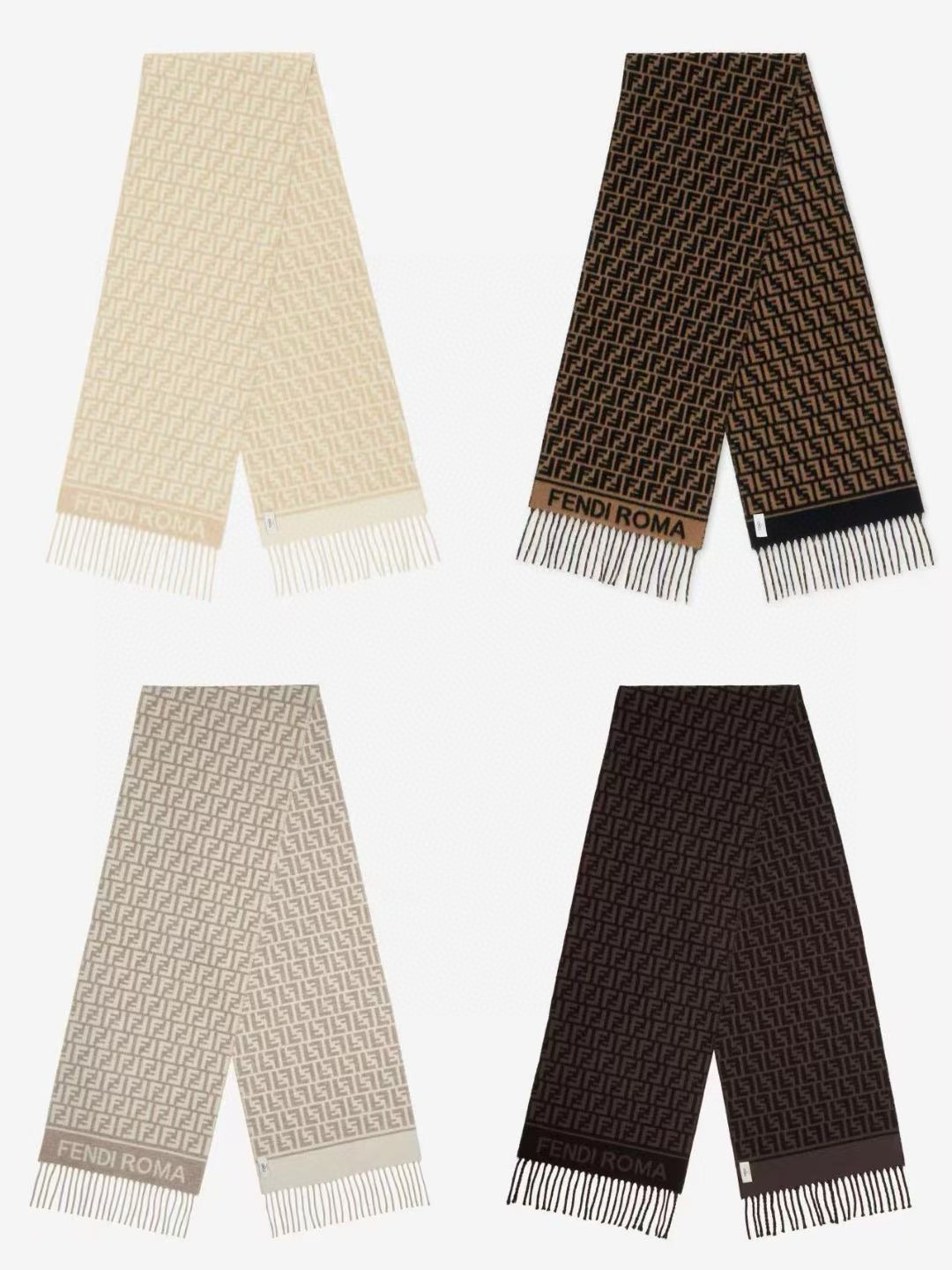 🆕‼️Fendi今年最火的围巾。全世界都在抢的老花FF字母款。主打的限量大极品‼️专柜也是有钱也很难买到