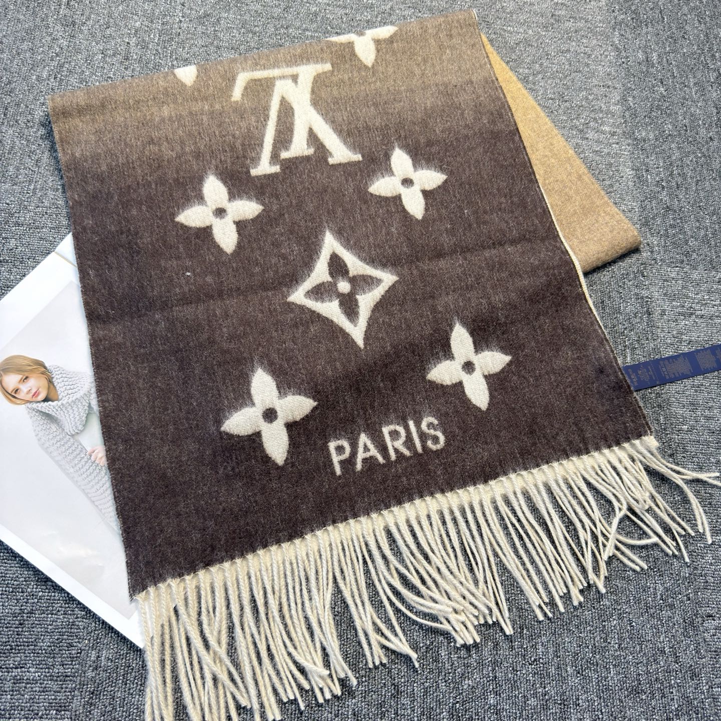 🆕【M73675】Louis Vuitton · REYKJAVIK GRADIENT渐变羊绒围巾❗️【