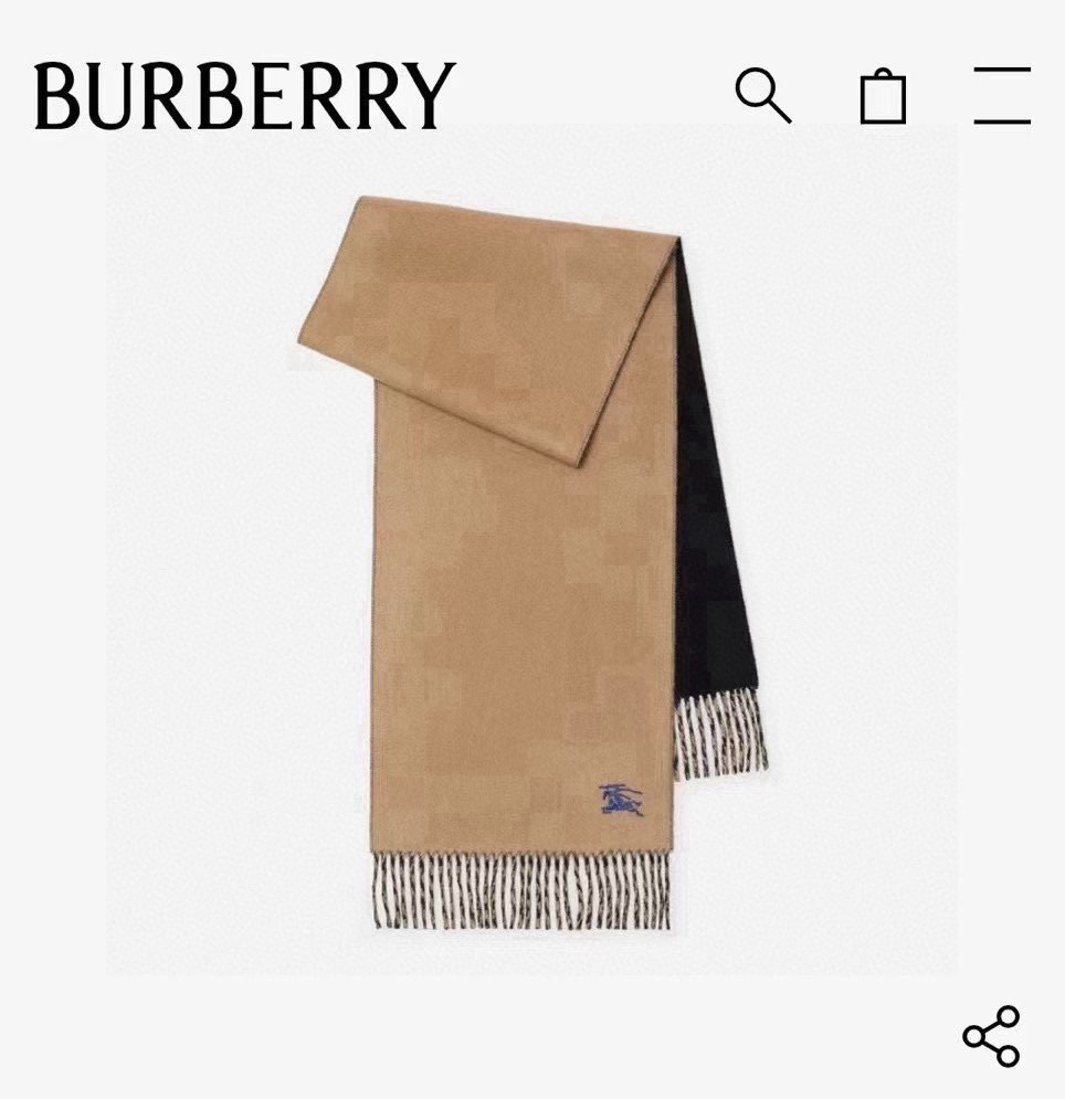 🆕𝐁𝐔𝐑𝐁𝐄𝐑𝐑𝐘 • 【双面素色刺绣长巾】官网同步上新❗️Size：168x30cm 100%绵羊毛慵