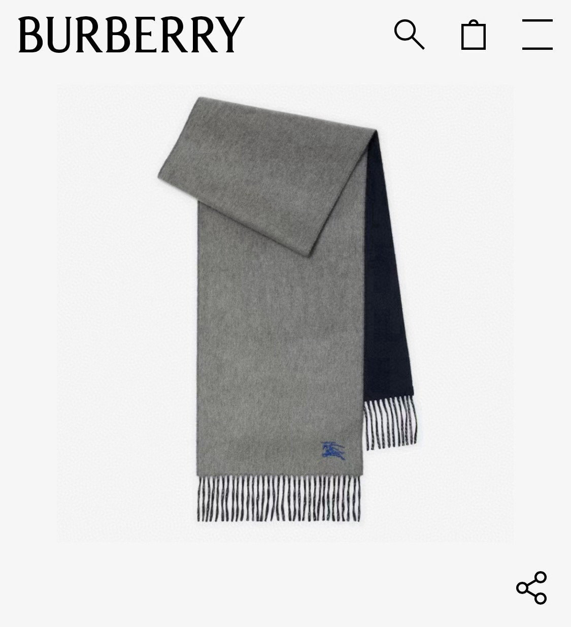 🆕𝐁𝐔𝐑𝐁𝐄𝐑𝐑𝐘 • 【双面素色刺绣长巾】官网同步上新❗️Size：168x30cm 100%绵羊毛慵