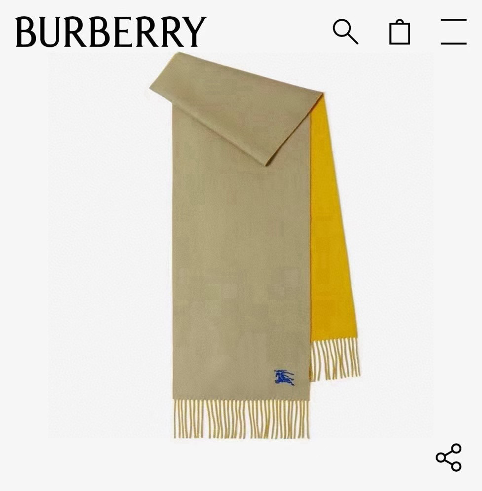🆕𝐁𝐔𝐑𝐁𝐄𝐑𝐑𝐘 • 【双面素色刺绣长巾】官网同步上新❗️Size：168x30cm 100%绵羊毛慵