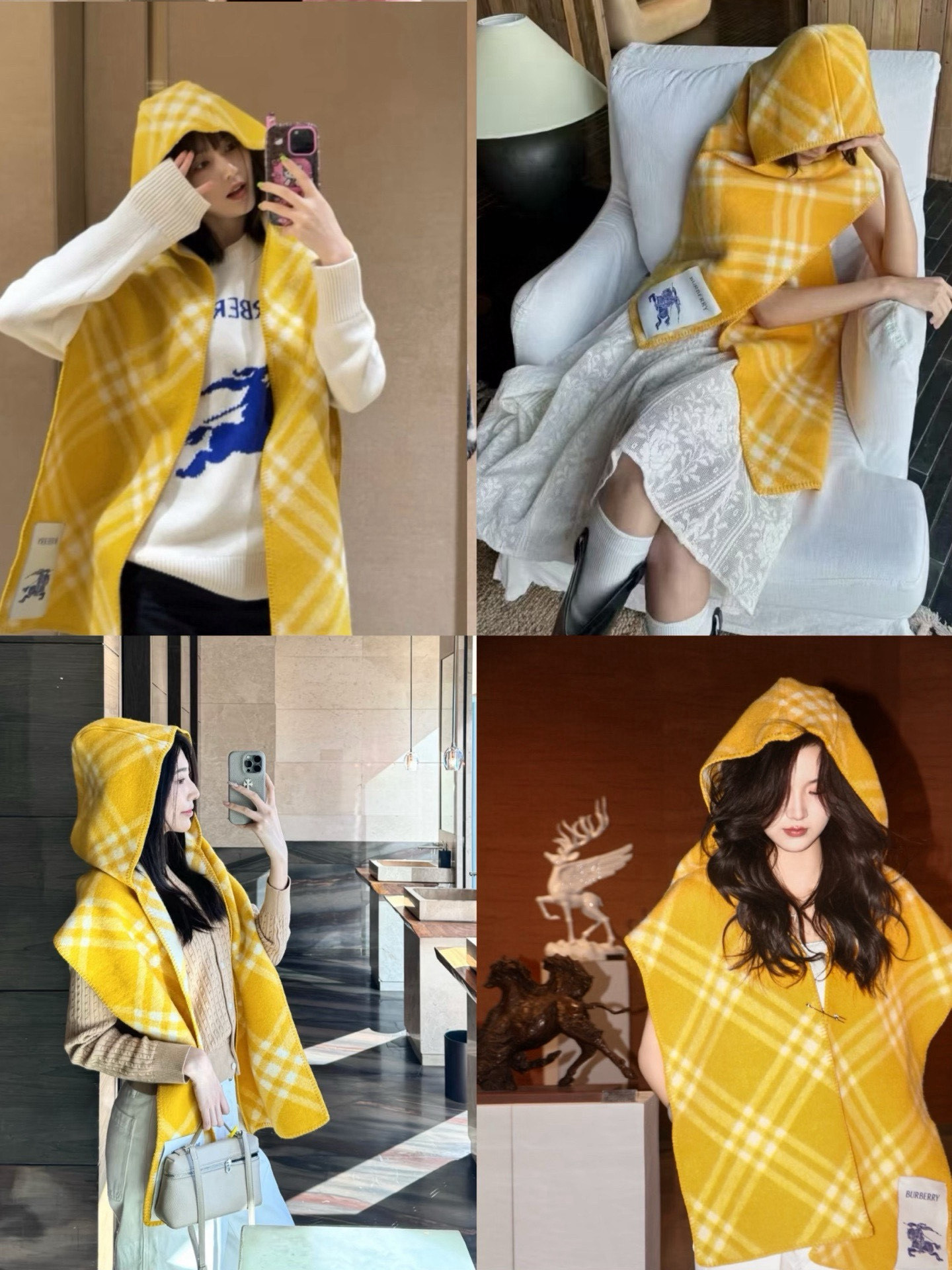 🆕Burberry家最新款专属标识连帽小披肩，围巾披肩两用，绝对市面最牛的货，真材实料的东西，这款既可以