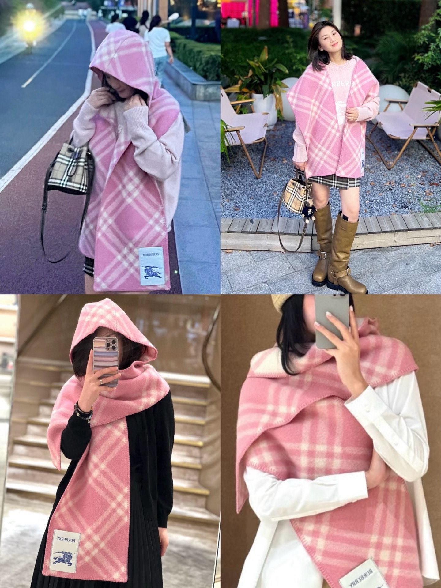 🆕Burberry家最新款专属标识连帽小披肩，围巾披肩两用，绝对市面最牛的货，真材实料的东西，这款既可以