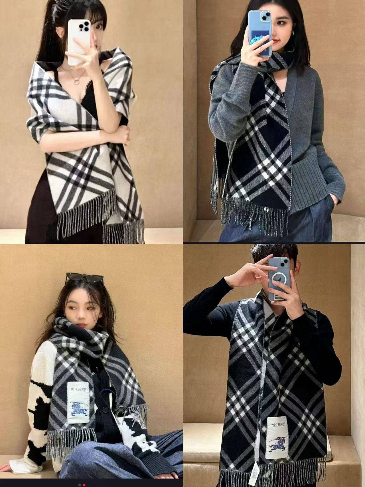 🆕Burberry新款苏格兰格纹羊绒围巾，继全智贤带火的格纹款围巾之后，Bur又一款力作上市，Burbe