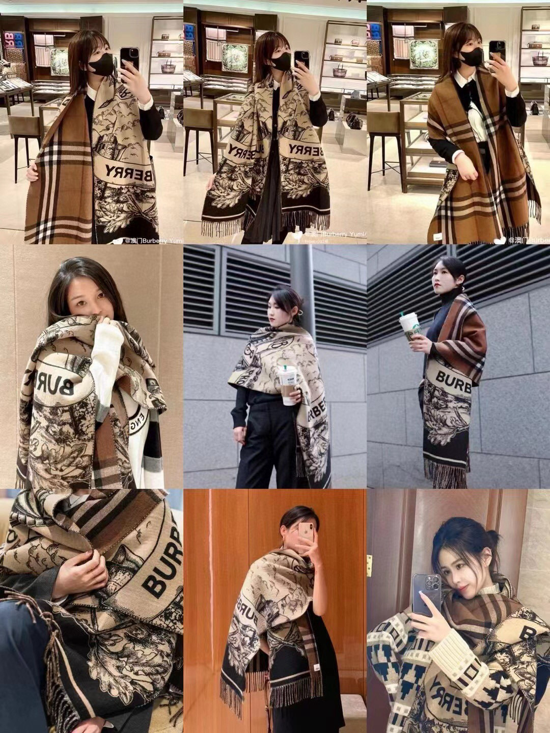 🆕高版本带芯片 · 爆款Bur战马骑士双面披肩，各种好看，被誉为Burberry今年最美的款，最经典的提