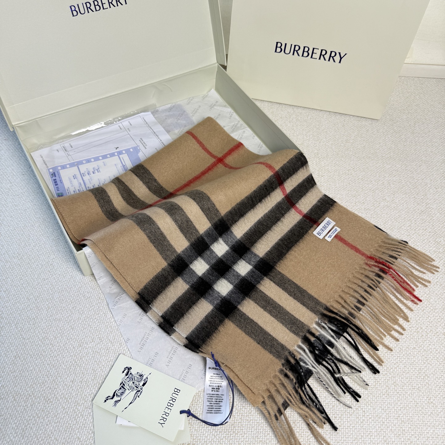 🆕【纯羊绒芯片版】Burberry · 巴宝莉经典万年格子❗️老款新作，最新官网全套辅料❗️HK🇭🇰外贸
